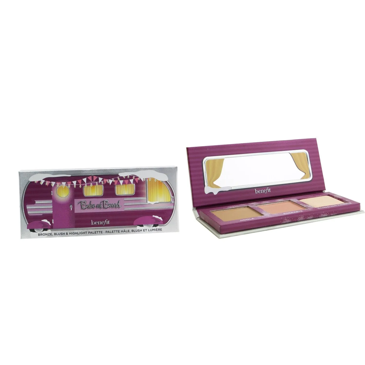 Benefit Babe On Board Palette (1x Mini Hoola Bronzing Powder. 1x Mini Rockabye Blush. 1x Mini Dandelion Twinkle Powder Highlighter & Luminizer)  8g/0.27oz