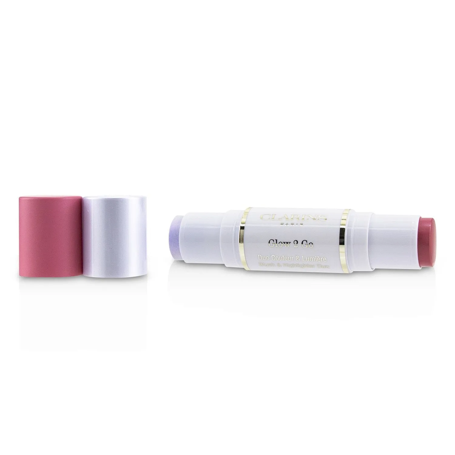 Clarins Glow 2 Go Blush & Highlighter Duo - # 01 Glowy Pink  2x4.5g/0.1oz