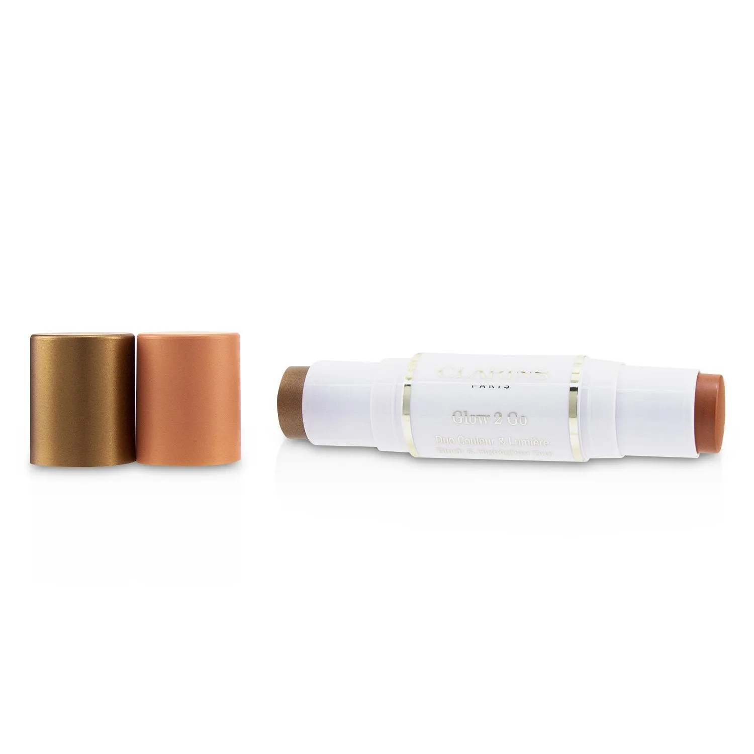Clarins Glow 2 Go Blush & Highlighter Duo - # 01 Glowy Pink  2x4.5g/0.1oz
