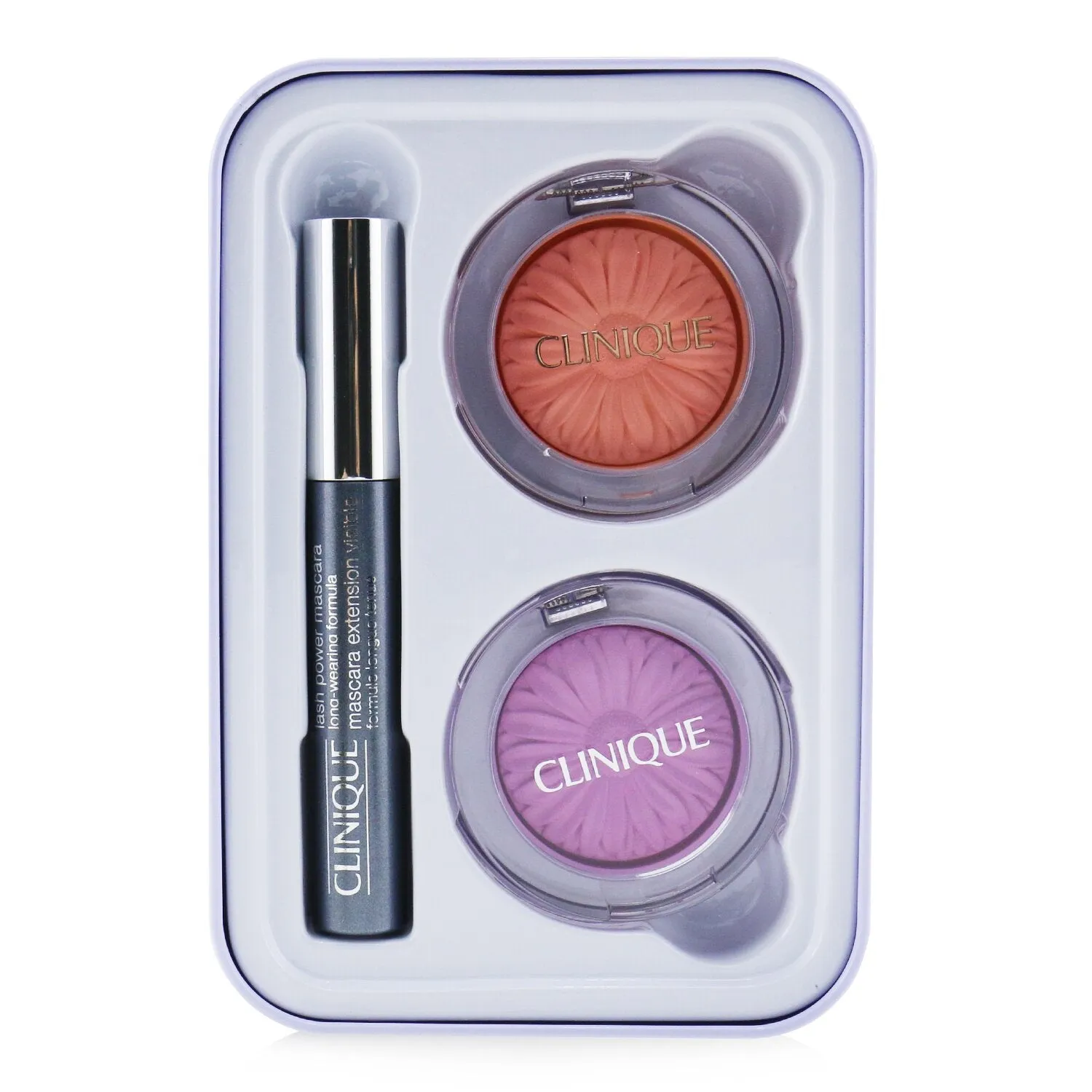 Clinique Jet Set Travel Ready Eyes & Cheeks:  2x Cheek Pop   1x Lash Power Mascara  3pcs