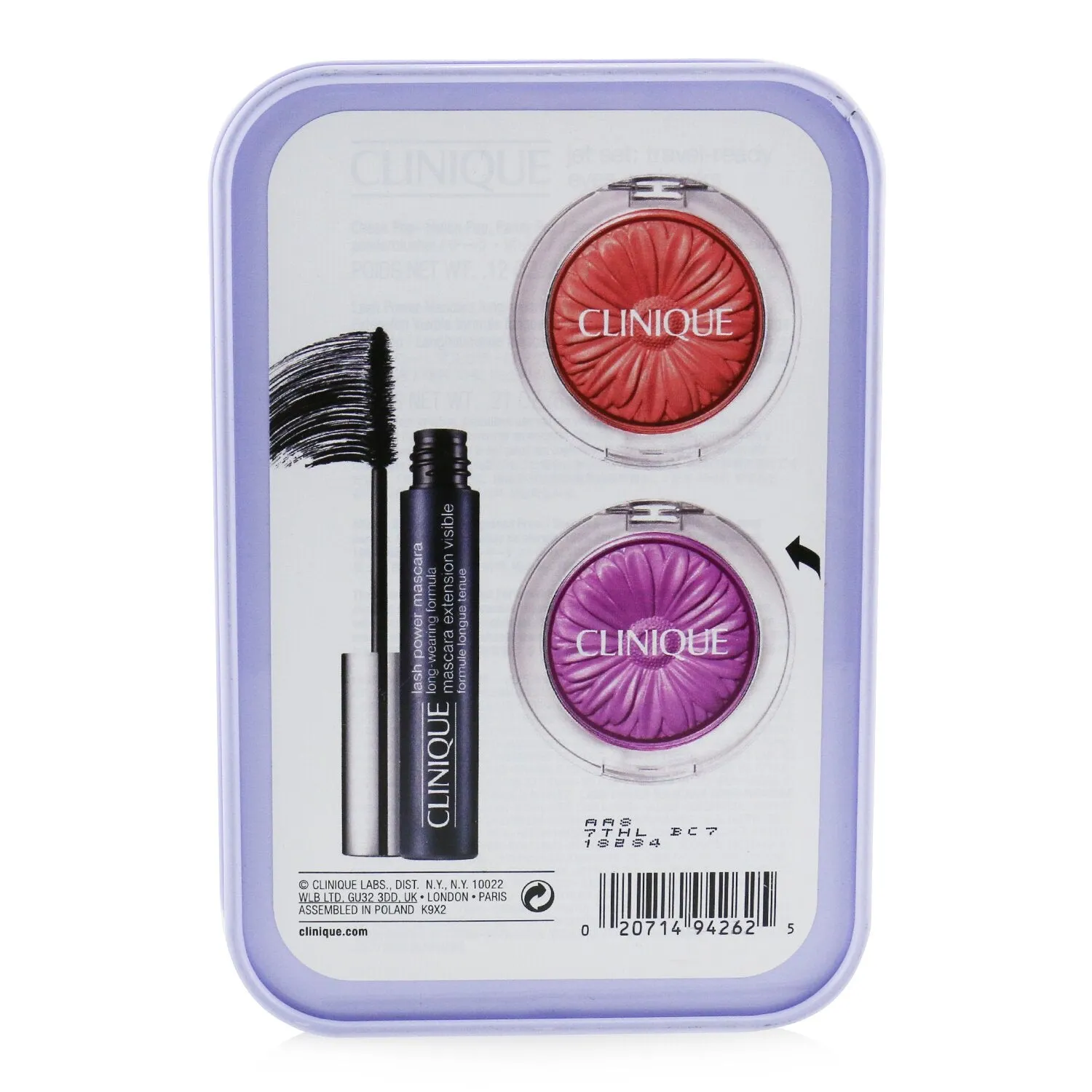 Clinique Jet Set Travel Ready Eyes & Cheeks:  2x Cheek Pop   1x Lash Power Mascara  3pcs