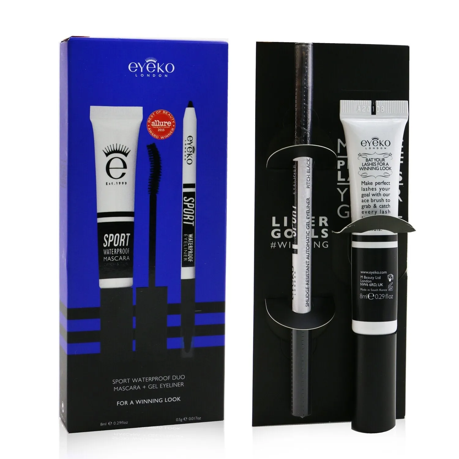 Eyeko Sport Waterproof Duo (1x Mascara   1x Gel Eyeliner)  2pcs