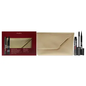 Pupa Milano Vamp! All in One and Skinny Liner Set by Pupa Milano for Women - 3 Pc 0.30oz Vamp! All in One Mascara - 101 Black. 0.034oz Skinny Liner. Handy Bag